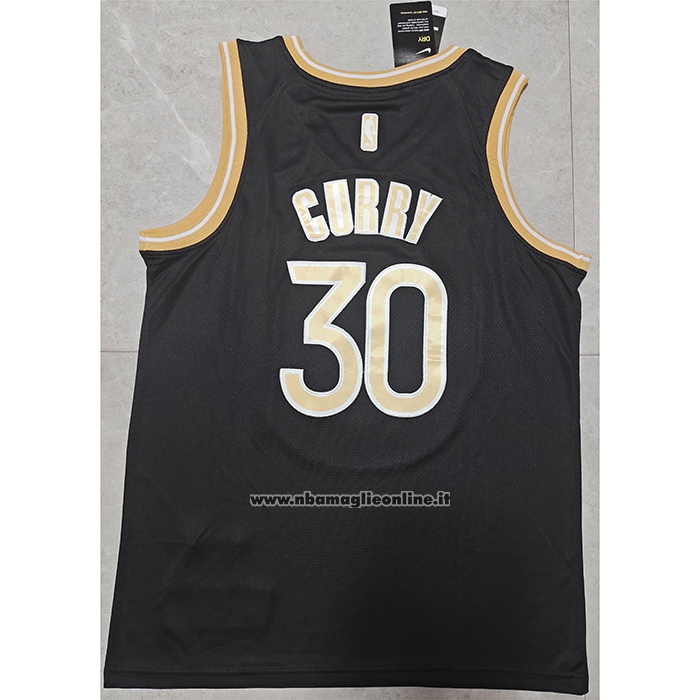Maglia Golden State Warriors Stephen Curry #30 Select Series Or Nero